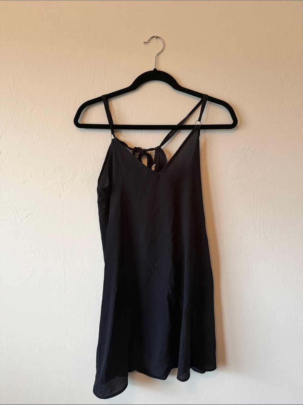 PacSun Black Strappy V-Neck Mini Slip Dress